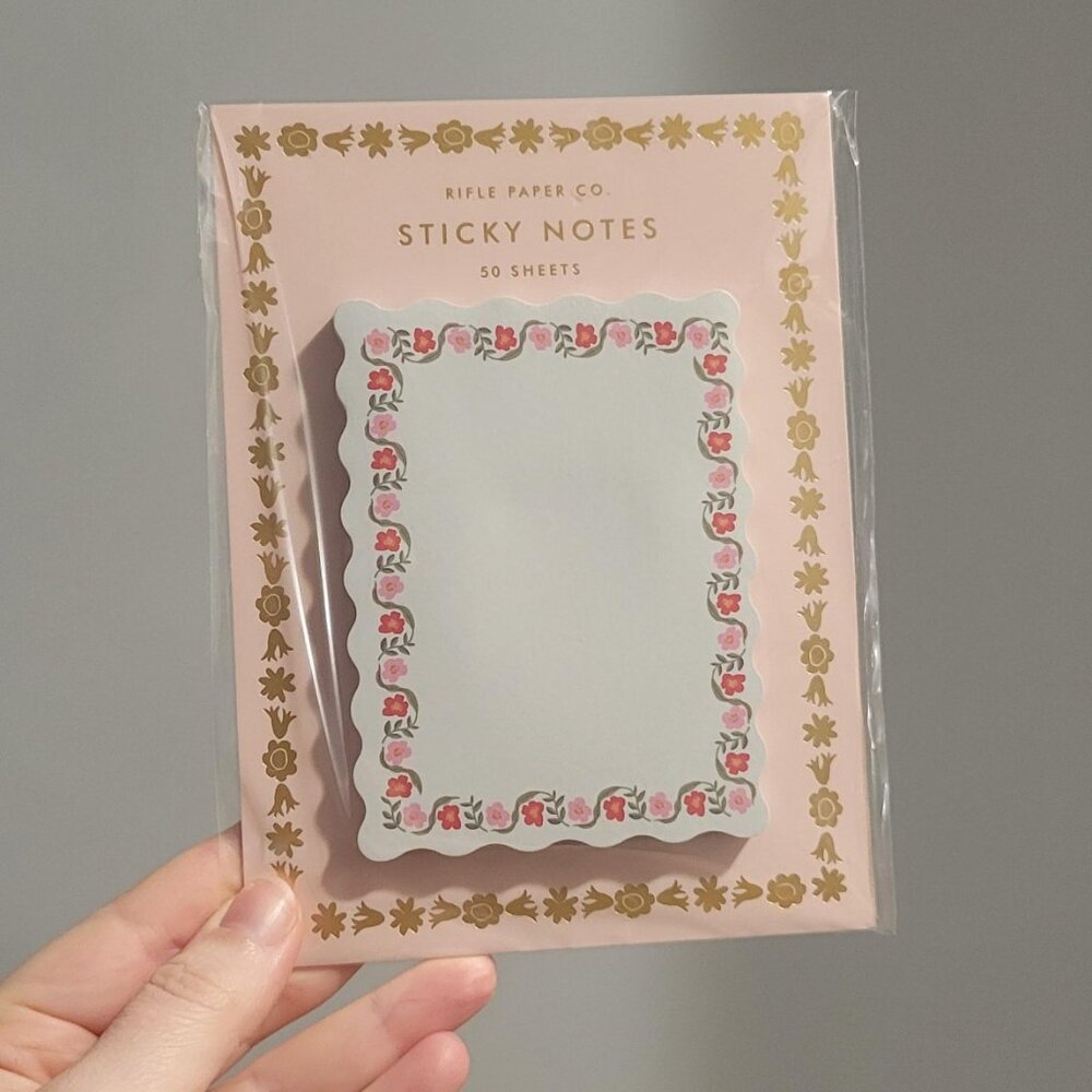 NWT Rifle Paper Co Delphine Sticky Notes